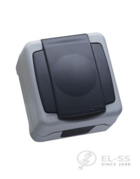 Заземленная розетка с крышкой IP55