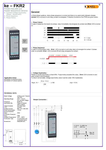 ke – FKR2, ფაზური დაცვის რელე,